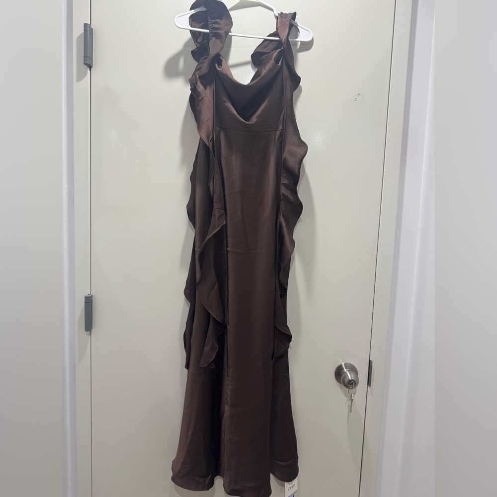 Cider Chocolate Brown Maxi Dress